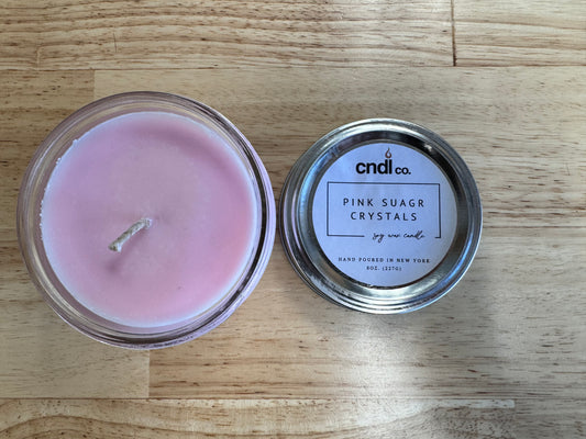 Pink Sugar Crystals - 8oz Soy Candle